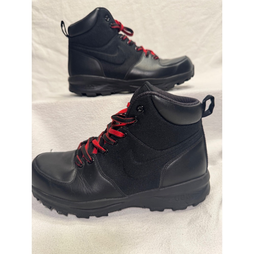 Nike ACG Manoa Boots Mens Black Red Lace High Top Hiking Work Shoes 454350-003